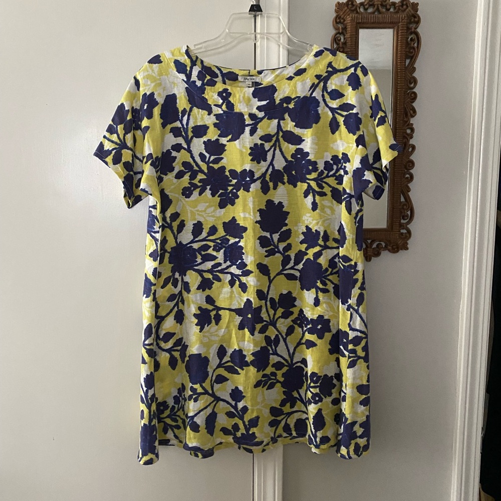 Tyler Boe Floral Linen Shift Dress